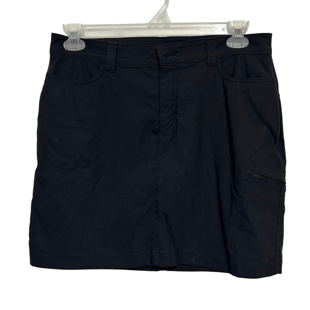 Eddie Bauer Skort Women 10 Black Active Outdoor Hiking Travel Cargo Pocket